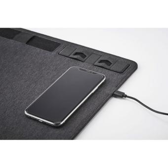 SUPERPAD RPET Mousepad 15W Ladesgerät Steingrau