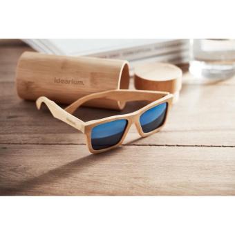 WANAKA Sunglasses and case in bamboo Timber