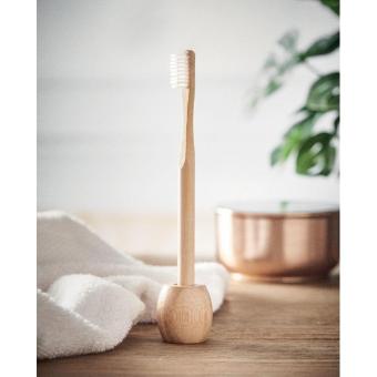 KUILA Bamboo tooth brush with stand Timber