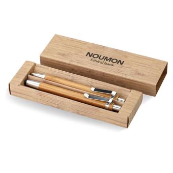 BAMBOOSET Bamboo pen and pencil set Timber