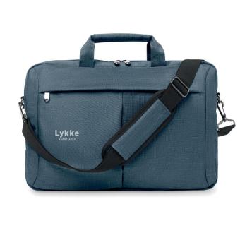 STOCKHOLM Laptop bag in 2 tone 360d Aztec blue
