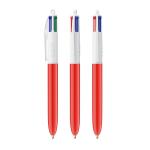 BIC® 4 Colours® ballpen + Lanyard Pink/white