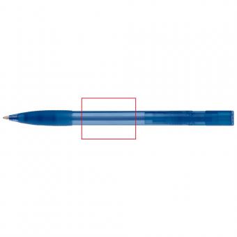 Kugelschreiber Nash Transparent mit Gummigriff 