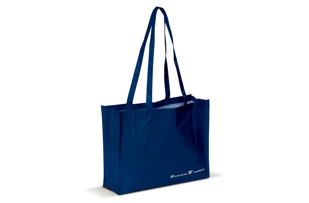 Große dunkelblaue Umhängetasche aus R-PET, Modell LT91478